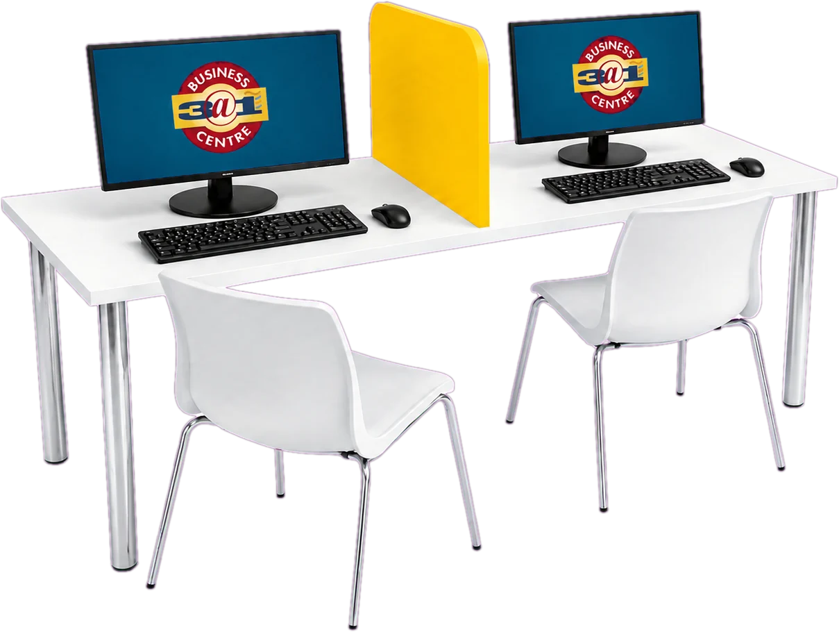 Internet cafe computer workstation
